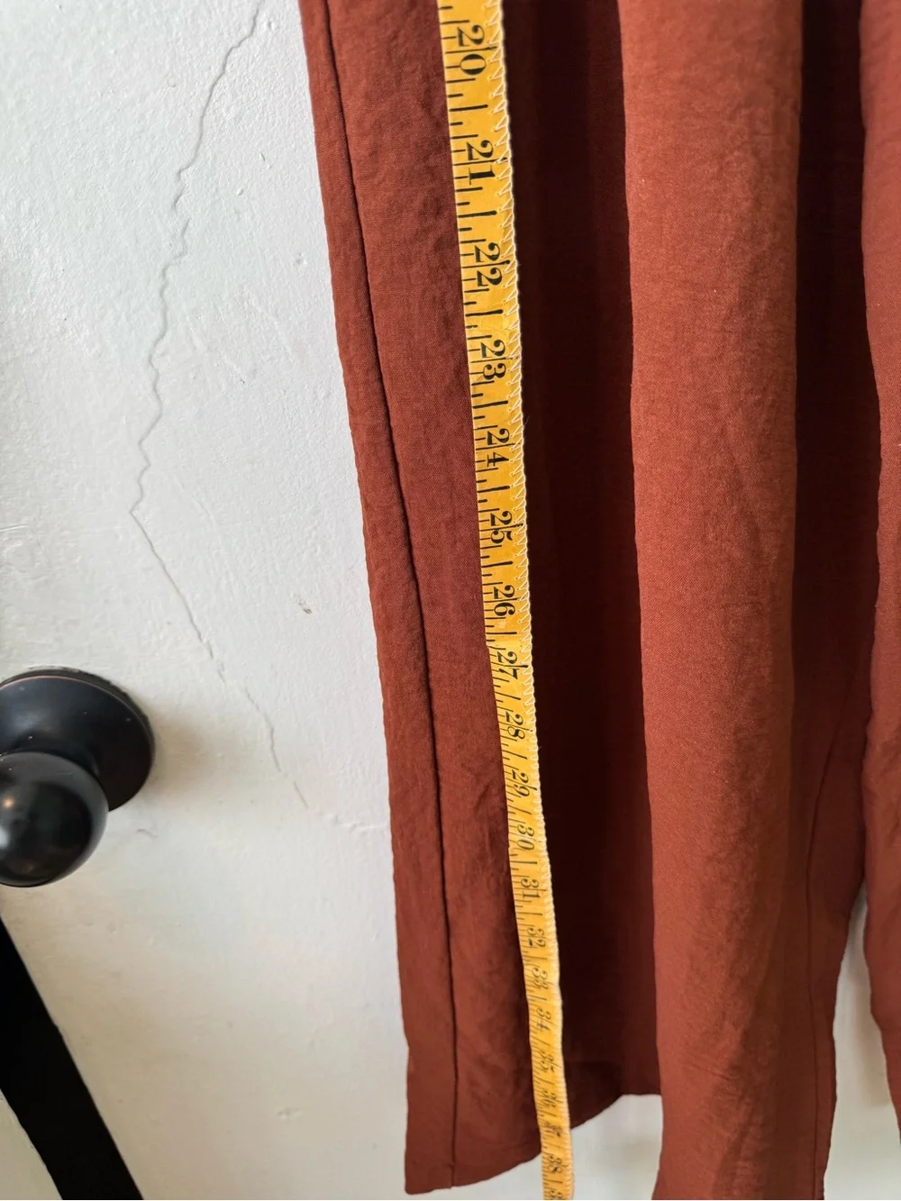 High-Rise Wide Leg Pants in Burnt Rust
